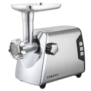 Професійна м'ясорубка електрична з насадками для ковбаси 3800Вт Sokany SK-06006