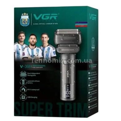 Электробритва аккумуляторная с двойным лезвием VGR V-368 Черная