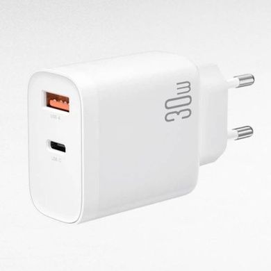 Мережевий зарядний пристрій блок живлення XO L116 PD30W/QC18W 1USB-C+1USB-A fast charging charger with Micro cable