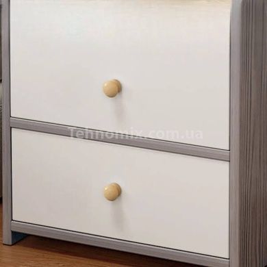 Тумба прикроватная с двумя выдвижными ящичками 30*40*45см STL-MD 76 Серая