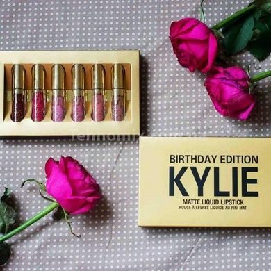 Набір рідких матових помад 6шт Kylie Birthday Edition