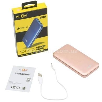 Power Bank KLGO KP-63 (10000 mAh) Розовое золото