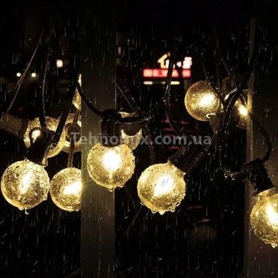 Гирлянда в ретро стиле уличная с солнечной панелью 9м/30 LED НА-91 Черная