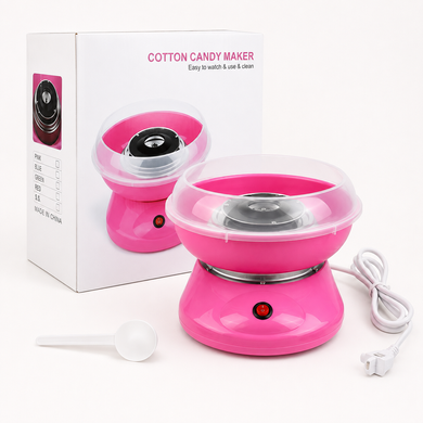 Апарат для солодкої вати Cotton Candy Maker + палички у подарунок Рожевий