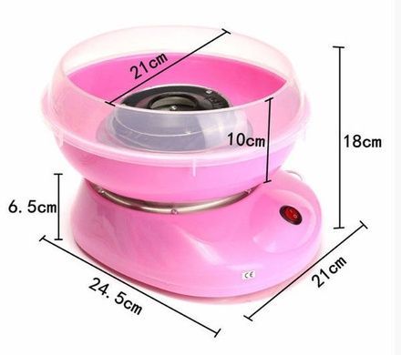 Аппарат для сладкой ваты Cotton Candy Maker + палочки в подарок Розовый