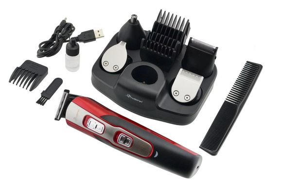 Акумуляторна машинка для стрижки Geemy Gm-592 10 в 1 набір для стрижки волосся і бороди