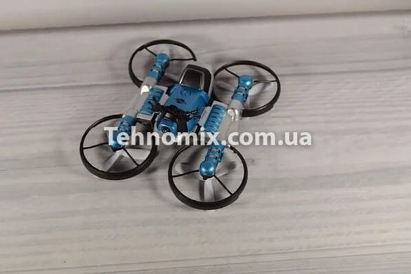 Квадрокоптер-трансформер дрон-мотоцикл 2 в 1 на радіокеруванні Синій