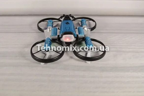 Квадрокоптер-трансформер дрон-мотоцикл 2 в 1 на радіокеруванні Синій