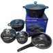 Набір посуду 12 предметів Bellmax Cookware Set BM-100 Чорний