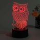 Настільний світильник New Idea 3D Desk Lamp Сова