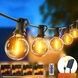 Гирлянда в ретро стиле уличная с солнечной панелью 9м/30 LED НА-91 Черная