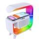 Нічник акумуляторний з колонкою, бездротовою зарядкою та годинником G3 mini Білий