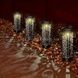 Комплект садовых светильников с узором 4шт на солнечной панели 1W Черные