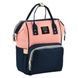 Сумка-рюкзак для мам Mom Bag Розовая с синим
