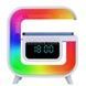 Нічник акумуляторний з колонкою, бездротовою зарядкою та годинником G3 mini Білий