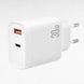 Мережевий зарядний пристрій блок живлення XO L116 PD30W/QC18W 1USB-C+1USB-A fast charging charger with Micro cable